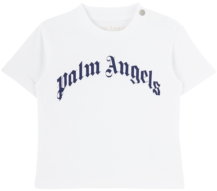 Photo: Palm Angels Baby White Cotton T-Shirt