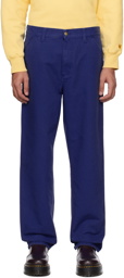 Carhartt Work In Progress Blue Single Knee Trousers