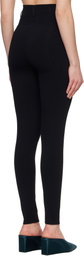 ALAÏA Black Rib Belt Loop Leggings