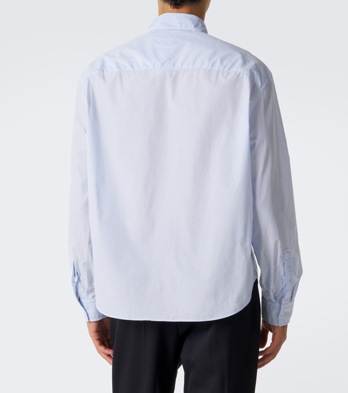 Lardini Striped cotton poplin shirt