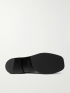 Simone Rocha - Eyelet-Embellished Glossed-Leather Brogues - Black