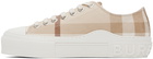 Burberry Beige Check Sneakers