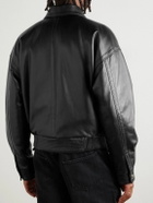 Versace - Leather Bomber Jacket - Black