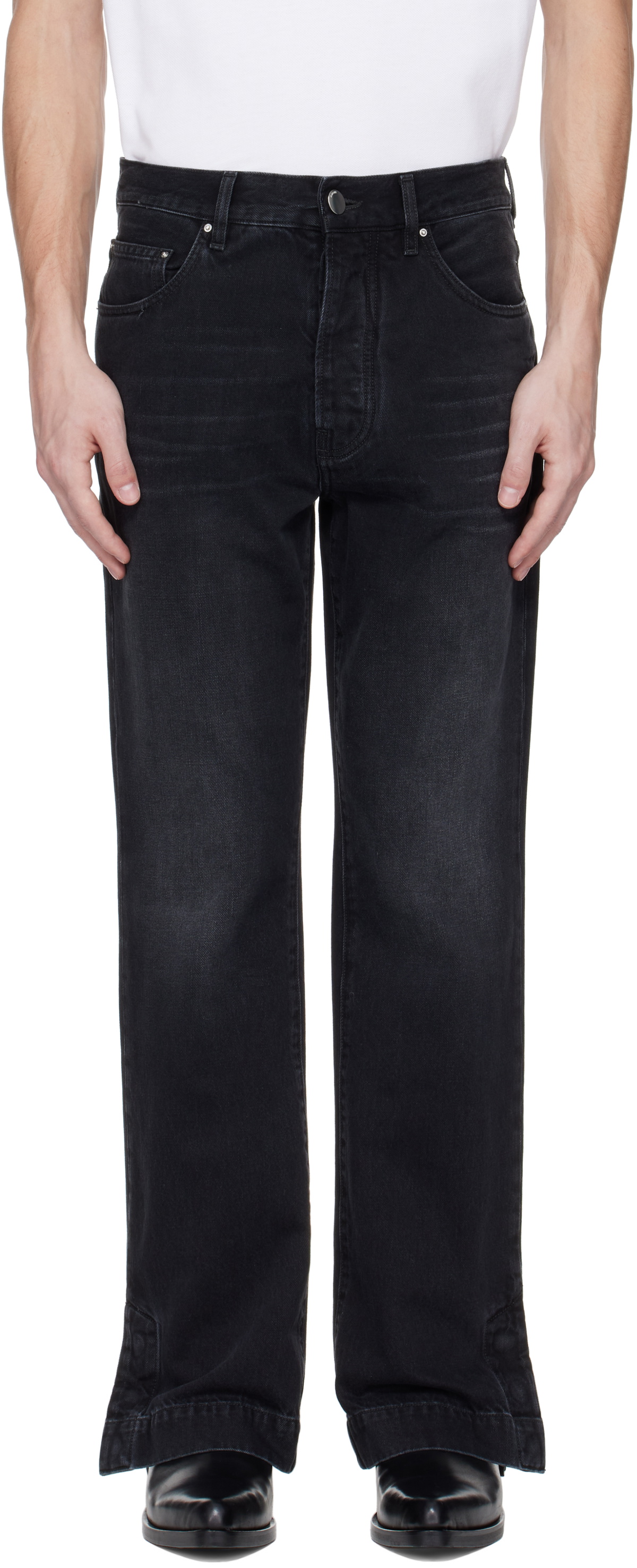 AMIRI Black Straight Flare Jeans Amiri