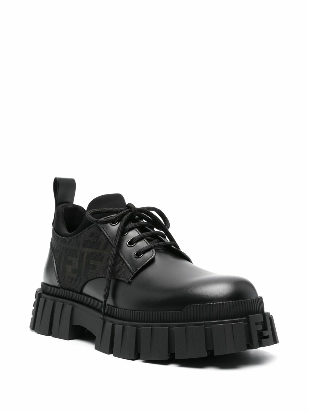 FENDI Black Fendi Force Lace-Up Shoes Fendi