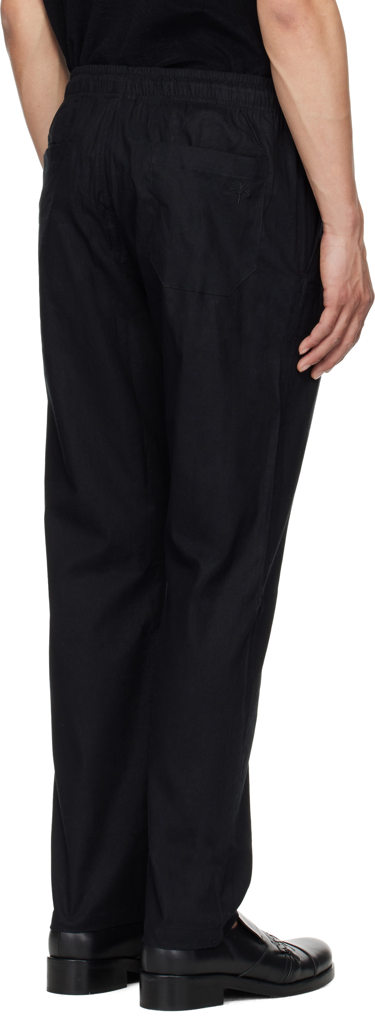 OAS Black Linen Trousers