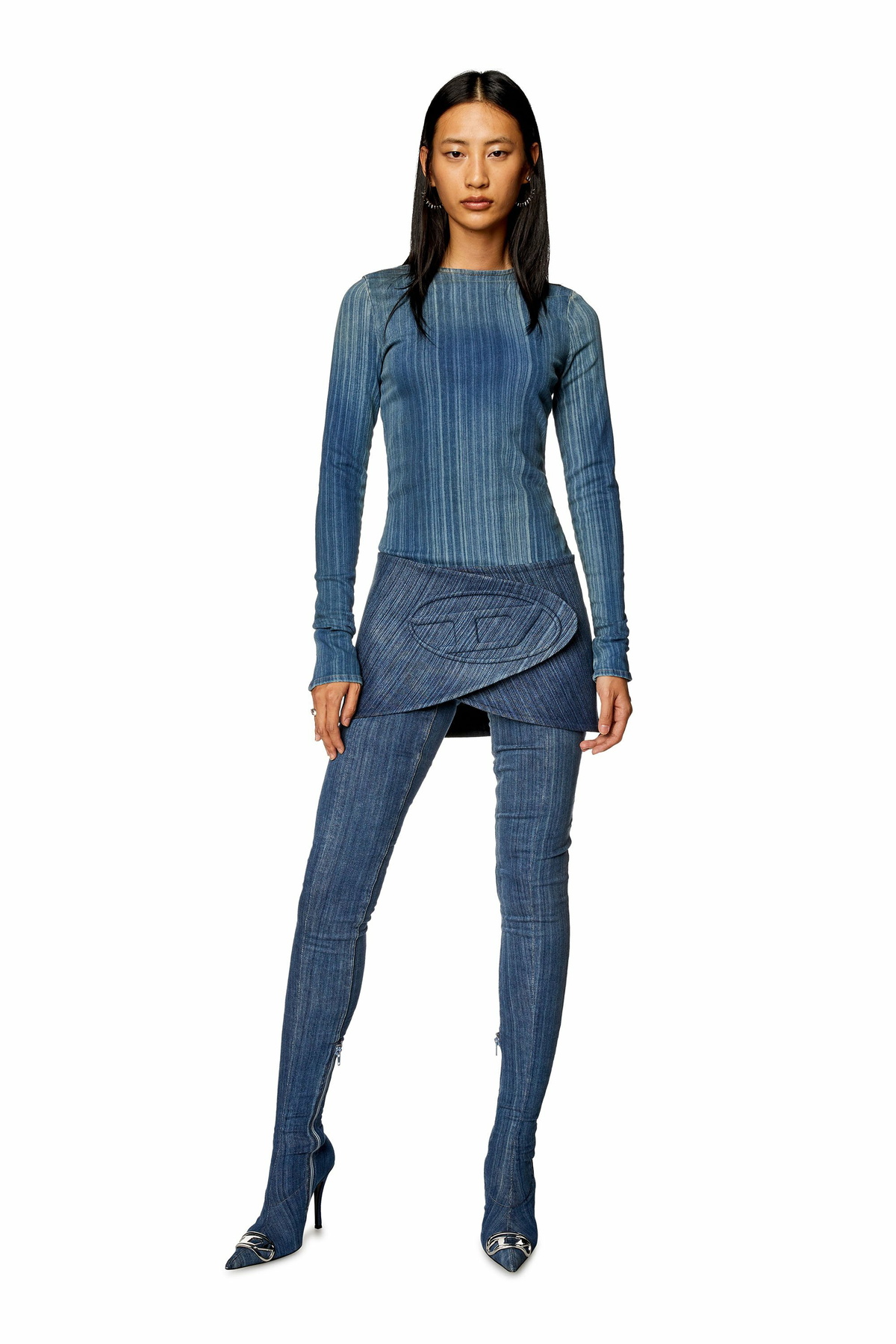 スカート DIESEL Woman Skirt Blue A17063007W4 01 Women's Skirts: Mini, Midi, Longuette, Wrap Skirts | Diesel®