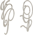 Jean Paul Gaultier Silver 'The Calligraphy' Earrings