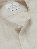 Turnbull & Asser - Unwin Grandad-Collar Linen Shirt - Gray