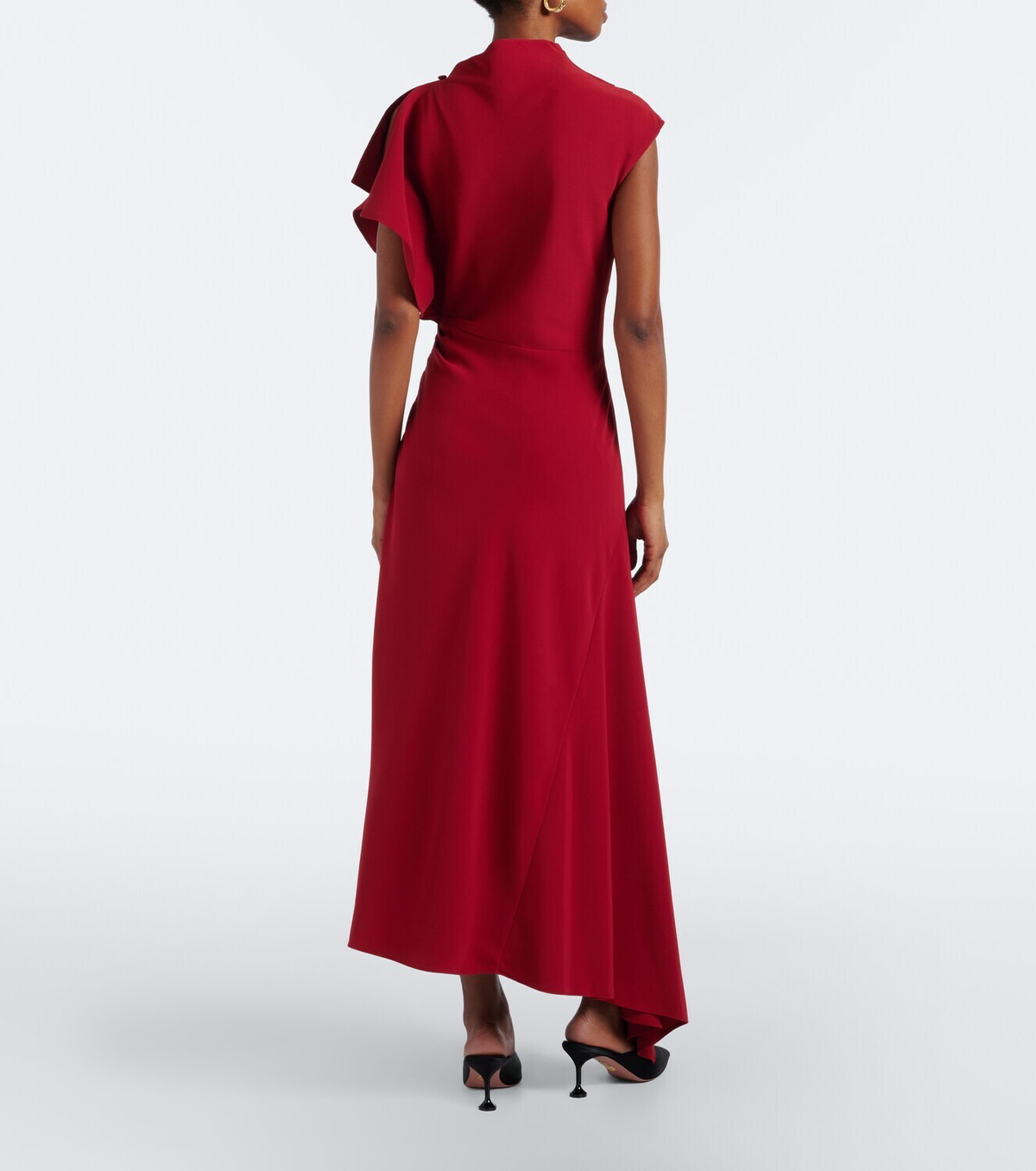 Veronica Beard Brett asymmetric crêpe maxi dress