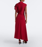 Veronica Beard Brett asymmetric crêpe maxi dress