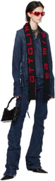 Ottolinger Black & Red Jacquard Scarf