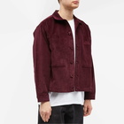 Blue Flowers Men's Guernica Overshirt in Burgundy