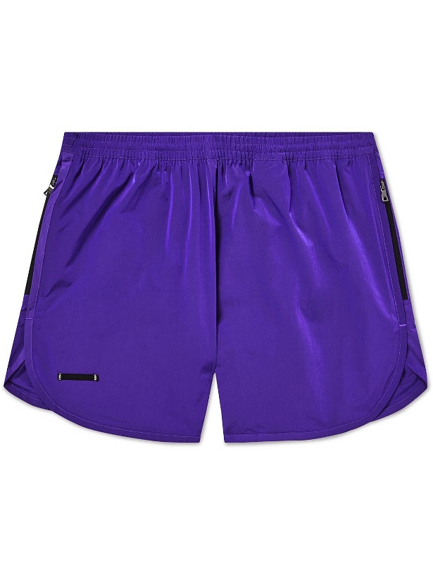 Photo: True Tribe - Wild Steve Straight-Leg Mid-Length Iridescent ECONYL Swim Shorts - Purple