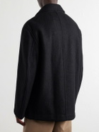 LEMAIRE - Double-Breasted Wool and Alpaca-Blend Felt Coat - Black