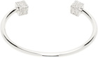 Off-White Silver Mini Dice Cuff Bracelet