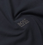Hugo Boss - Logo-Embroidered Stretch Cotton-Jersey T-Shirt - Blue