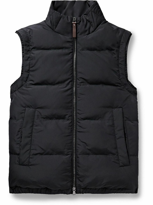 Photo: Canali - Padded Quilted Shell Gilet - Blue