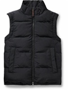 Canali - Padded Quilted Shell Gilet - Blue