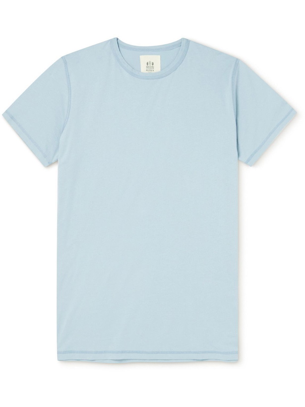 Photo: Hemen Biarritz - Dani Organic Cotton-Jersey T-Shirt - Blue