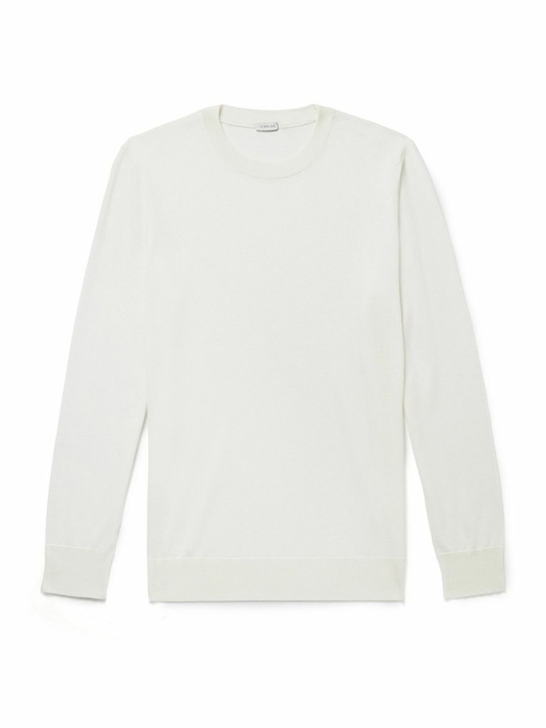 Photo: Caruso - Wool, Silk and Cashmere-Blend Sweater - White