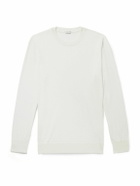 Caruso - Wool, Silk and Cashmere-Blend Sweater - White
