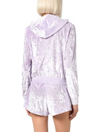 MC2 Saint Barth Woman Lilac Chenille Zipped Hoodie Jasmine