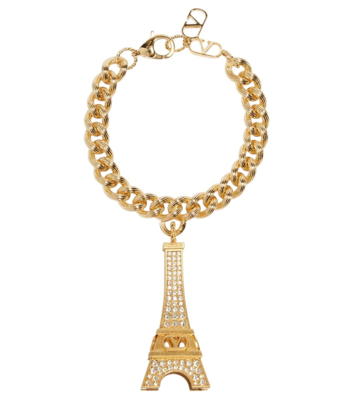 Photo: Valentino Eiffeltower crystal-embellished bracelet
