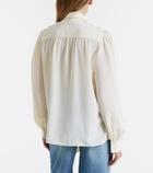 Chloé Lace-trimmed silk crêpe de chine blouse