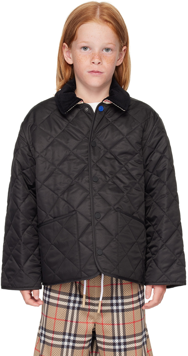 Burberry Kids Black Quilted Jacket