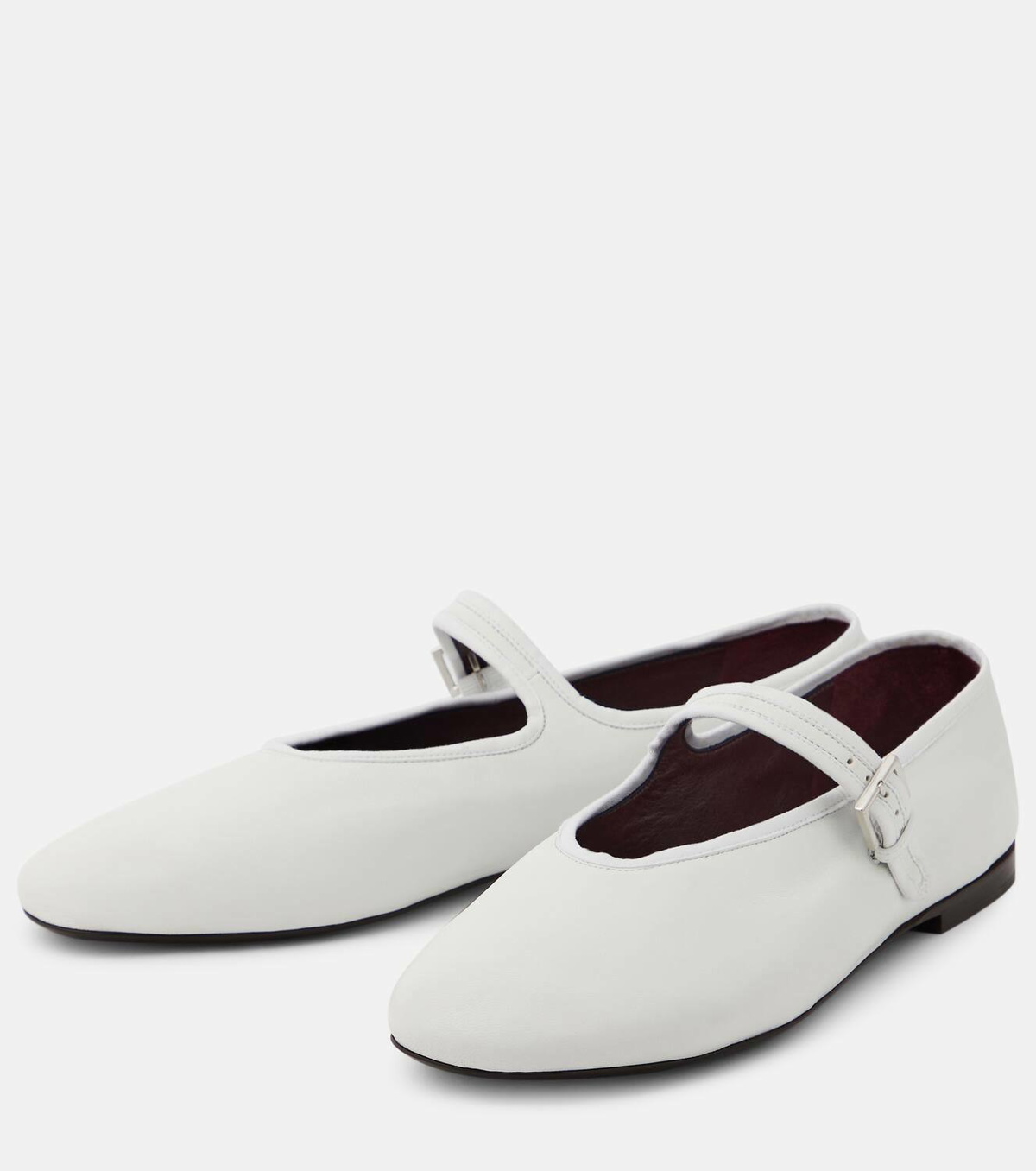 The Row Leather Mary Jane ballet flats The Row