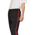 CMMN SWDN Black and Red Buck Track Pants