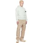 Stone Island Blue 6100062 Organic Cotton Fleece Hoodie