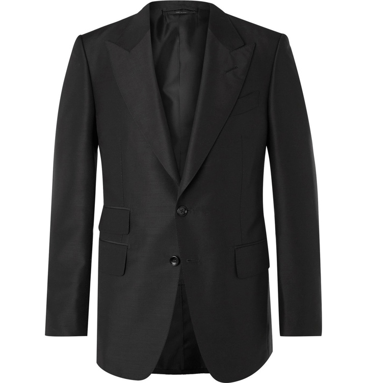 Photo: TOM FORD - Shelton Mohair and Silk-Blend Suit Jacket - Black
