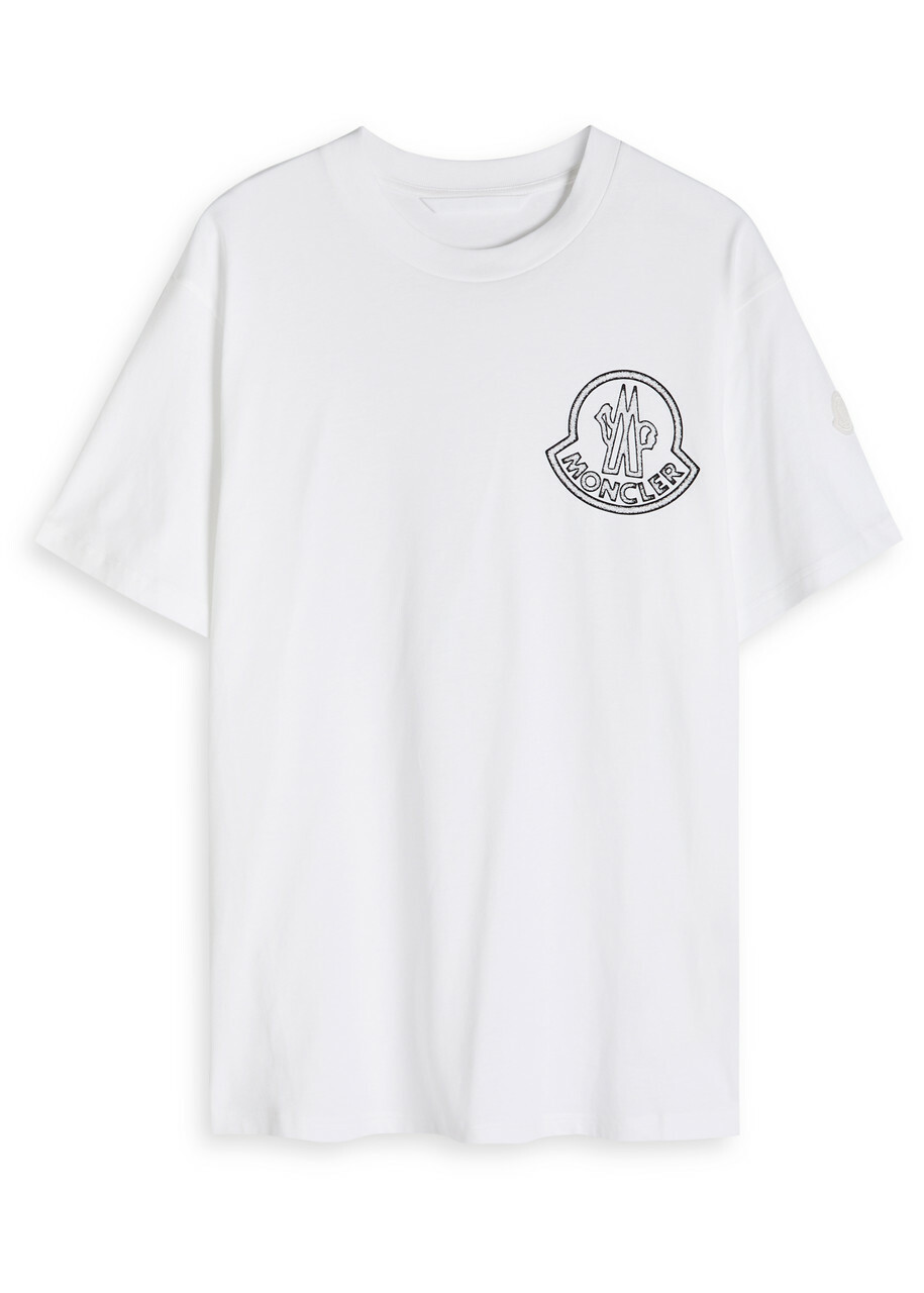 Moncler New Badge Logo-print Cotton T-shirt White Moncler