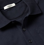 VALENTINO - Dreamatic Logo-Appliquéd Cotton-Piqué Polo Shirt - Blue