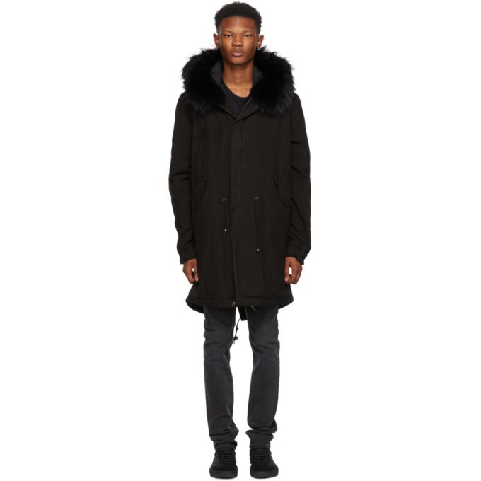 Photo: Mr and Mrs Italy Black Fur Long Quilt Parka