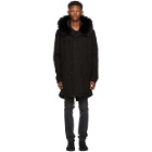Mr and Mrs Italy Black Fur Long Quilt Parka