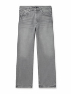 Jacquemus - Straight-Leg Leather-Trimmed Jeans - Gray