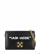 OFF-WHITE - Jitney 0.5 Leather Shoulder Bag W/ Quote