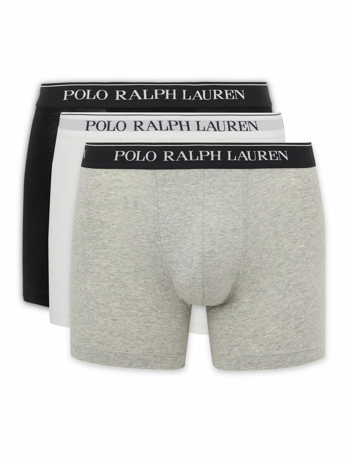 Shop Polo Ralph Lauren Stretch Boxer Briefs - 3Pk NCBBP3-RHD grey