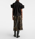 Sacai Striped midi skirt