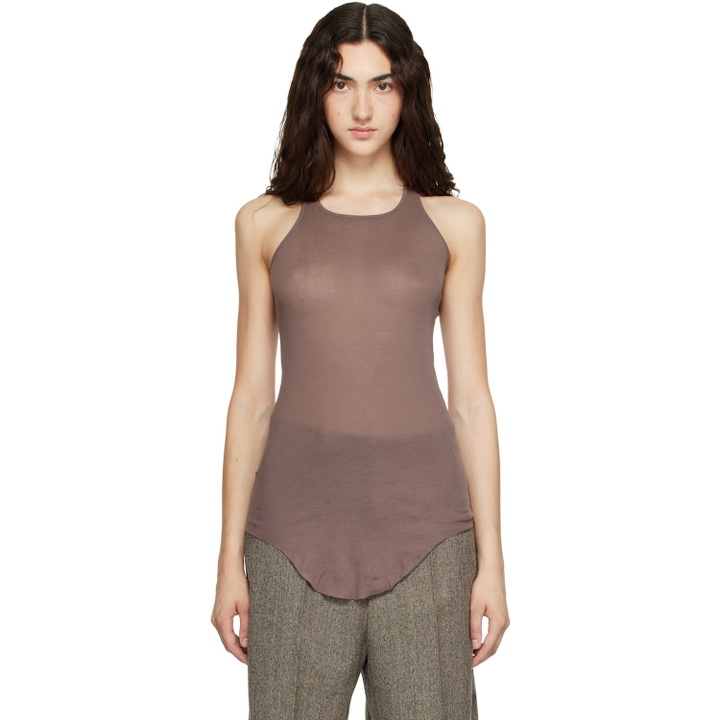 Photo: Rick Owens Pink Tower Basic Rib Tank Top