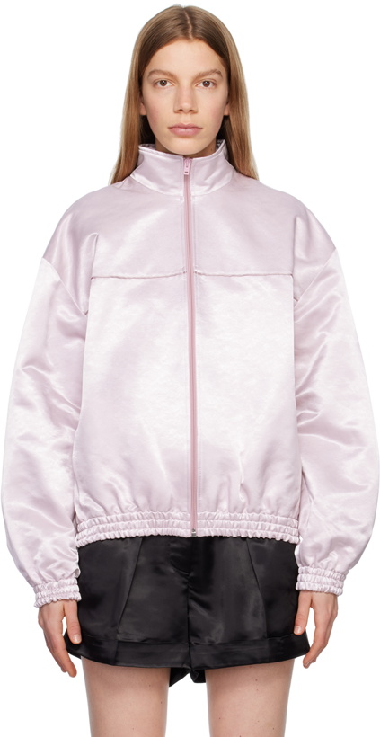 Photo: Acne Studios Pink Embroidered Bomber Jacket