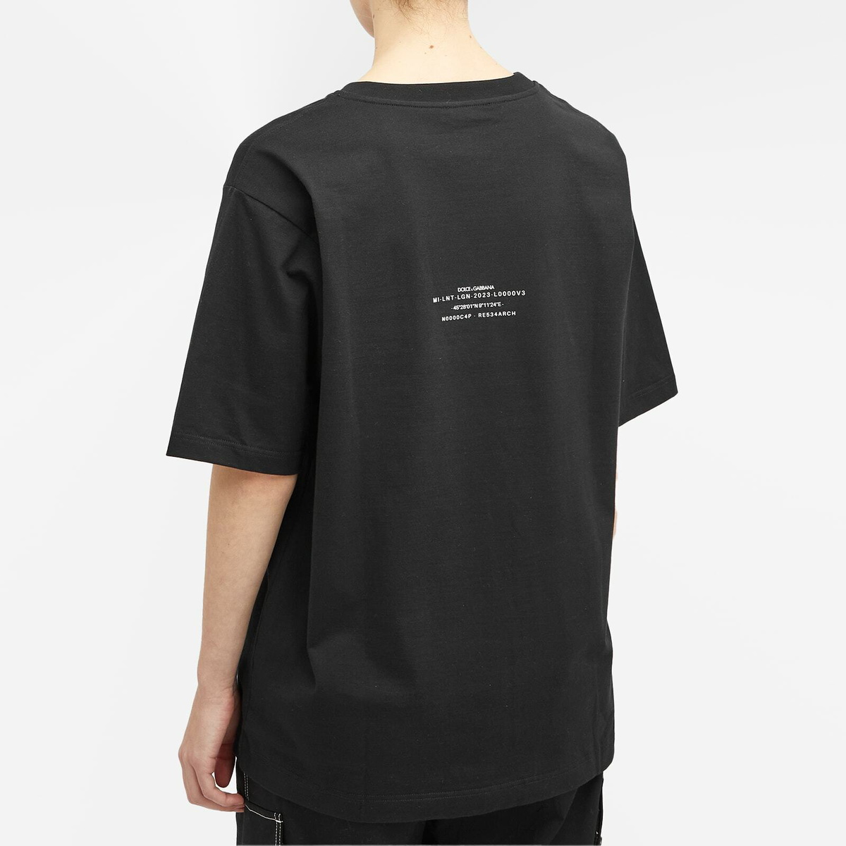 Dolce & Gabbana Women's Vibe Stamp Logo T-Shirt in Black