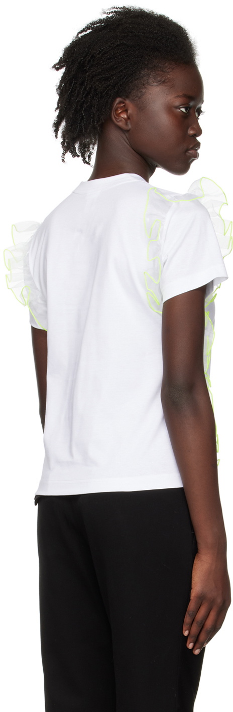 Noir Kei Ninomiya White Ruffled T-Shirt