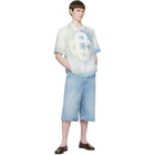 Casablanca White Pills Cuban Collar Short Sleeve Shirt