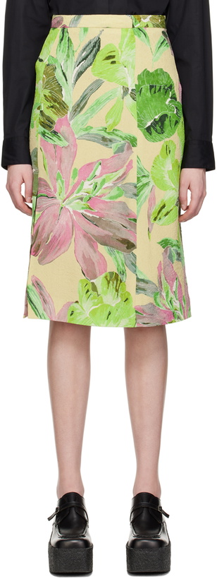 Photo: Dries Van Noten SSENSE Exclusive Green Midi Skirt