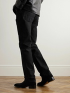 TOM FORD - Slim-Fit Straight-Leg Cotton-Blend Moleskin Trousers - Black