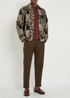 Les Deux Kaleb Patchwork-jacquard Woven Overshirt Black